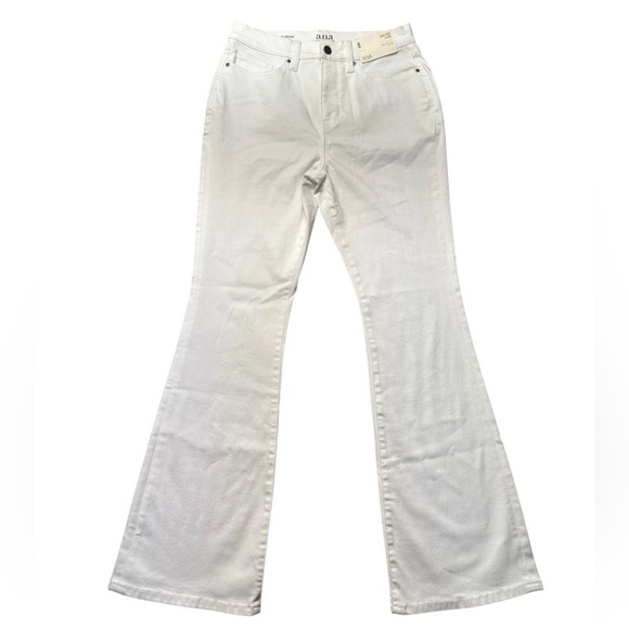 a.n.a Denim - a.n.a High-Rise Flare White Jeans 16 Tall 31” Inseam pockets front and back